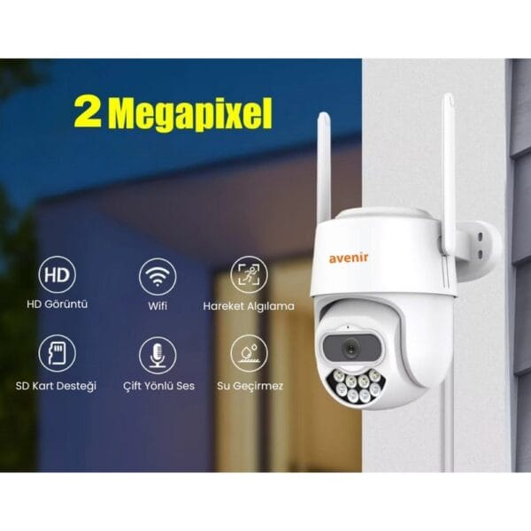 Avenir AV-S305 2MP WiFi Speed Dome IP66 IP Kamera PTZ Pan/Tilt ICSEE Uygulama - Görsel 9