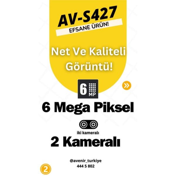 Avenir AV-S427H 6MP 2 Kameralı Solar PTZ 4G Sim Kartlı 256 GB SD Kart Desteği IP PTZ Kamera HiEasy Uygulama - Görsel 7
