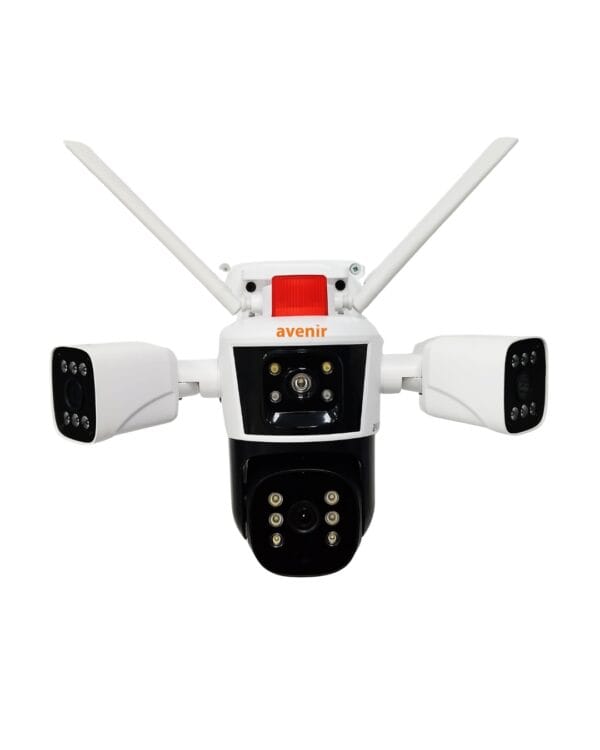 Avenir AV-S312 WiFi PTZ Kamera | 12MP Ultra HD 3 Kameralı IP Kamera, Hareket Takibi, Mobil Bildirim