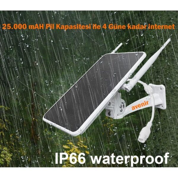 Avenir AV-4G-RTR 4G Solar Sim Kartlı Modem 20w 25.000 mAH Wifi Dağıtıcı - Görsel 7