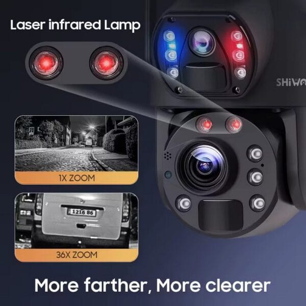 Avenir AV-S436X 6MP 36X Zoom Alarm Işıklı 2 Kameralı Solar PTZ 4G Sim Kartlı Kamera - Görsel 4