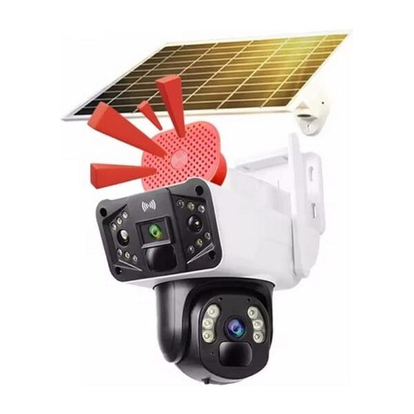 O-KAM 3915 4G 6mp Dual Lens Güneş Panelli Solar Sirenli Güvenlik Kamerası