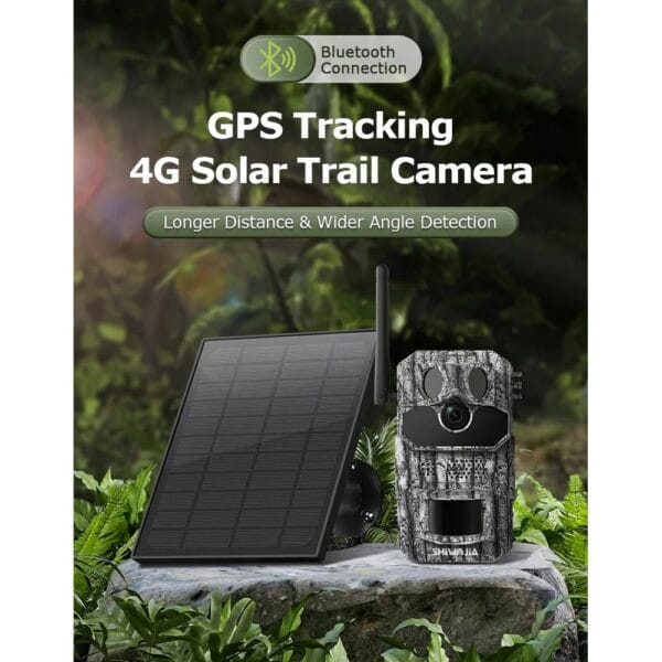 Avenir S443H 3MP 4G Solar Güneş Enerjili Sim Kartlı Fotokapan  No-Glow Kamuflaj Avcılık Doğal Yaşam Kamerası FOTOKAPAN - Görsel 5