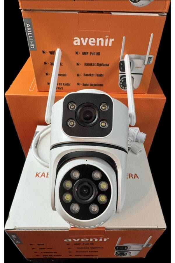 Avenir AV-S301 Kablosuz Akıllı Kamera WİFİ 4MP FULL HD Hareket Algılama ve Takibi 256GB SD Kart - Görsel 2