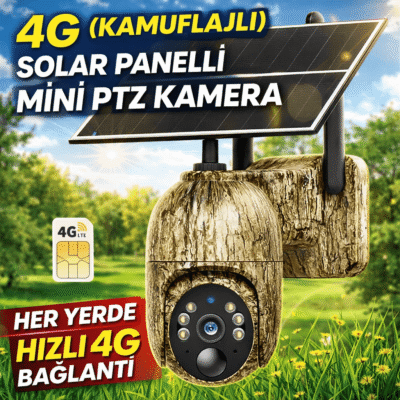 İNOX 229 3 MP Full HD 4G Solar Sim Kartlı Kamuflajlı IP Kamera