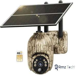 RMZ-TECH SOLAR PANELLİ SİM KARTLI HAREKETLİ FOTOKAPAN KAMUFLAJ RENK KAMERA 3MP 3.6MM LENS 4G/LTE 15 METRE IR LED/RENKLİ (UBOX)
