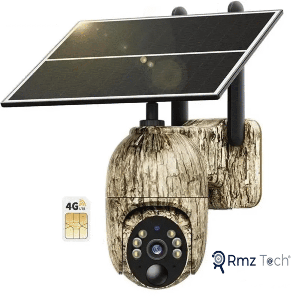 RMZ-TECH SOLAR PANELLİ SİM KARTLI HAREKETLİ FOTOKAPAN KAMUFLAJ RENK KAMERA 3MP 3.6MM LENS 4G/LTE 15 METRE IR LED/RENKLİ (UBOX)