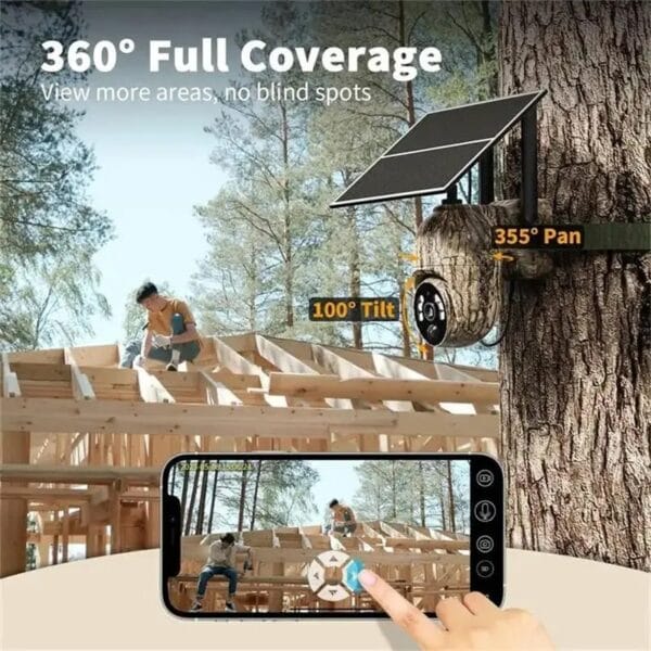 RMZ-TECH SOLAR PANELLİ SİM KARTLI HAREKETLİ FOTOKAPAN KAMUFLAJ RENK KAMERA 3MP 3.6MM LENS 4G/LTE 15 METRE IR LED/RENKLİ (UBOX) - Görsel 6