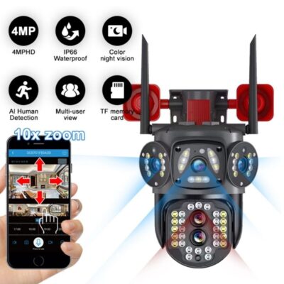 Avenir AV-S314 Wifi Hoparlörlü 4mp 2 Kameralı 10X Optik Zoomlu Ptz Kamera