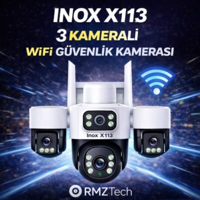 İNOX X113 3+3+3MP 3 LENSLİ WİFİ PTZ KAMERA