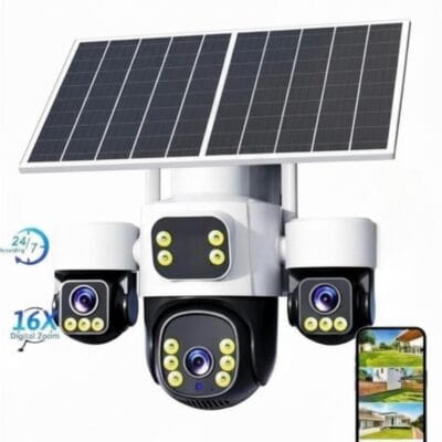 inox X13 3LENS ESİM ÇİFT PANELLİ FULL RENKLİ 4G SOLAR KAMERA